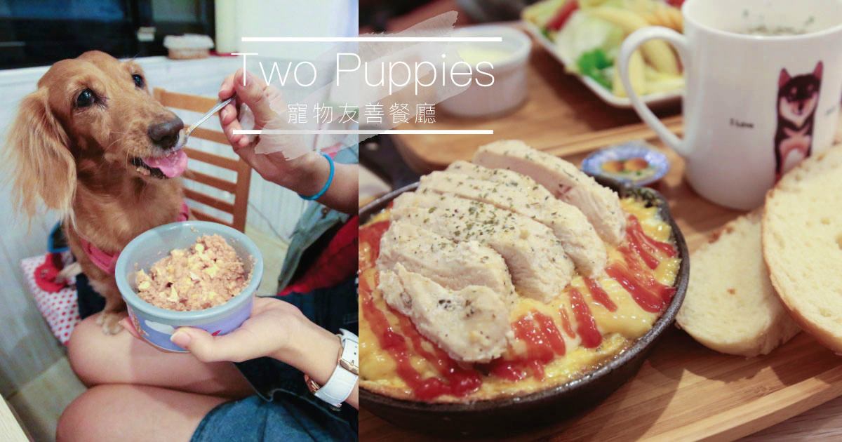 台中輕食推薦｜Two Puppies寵物友善餐廳!個性黑柴與米克斯陪你吃飯♥♥