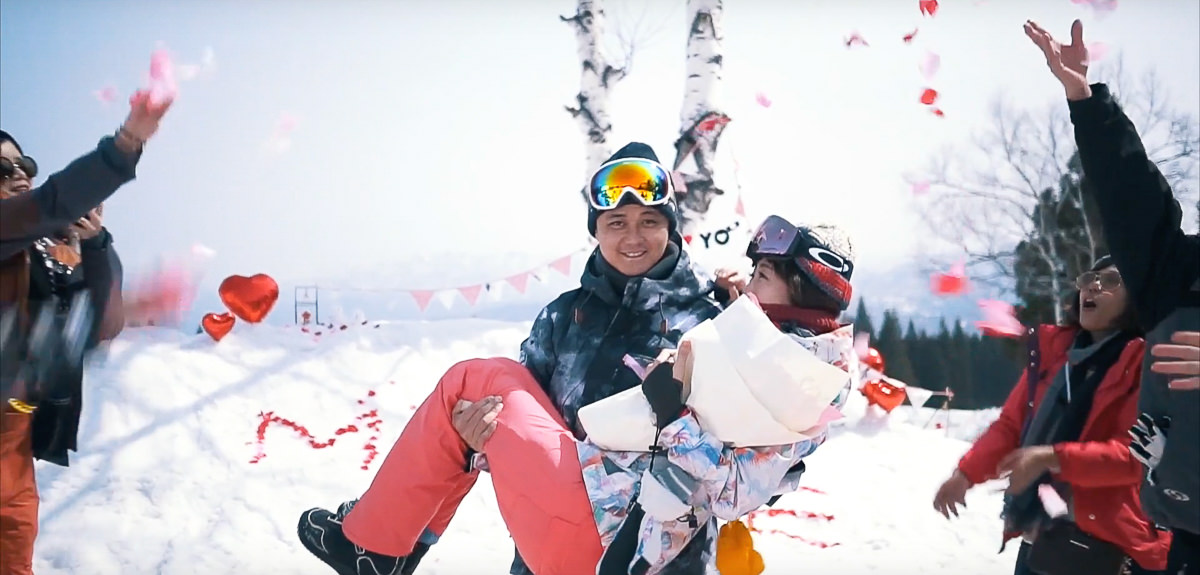 日本雪地求婚記錄｜新潟妙高滑雪場毫無預期的驚喜求婚.百分百感動~K麥拉創藝影像♥♥