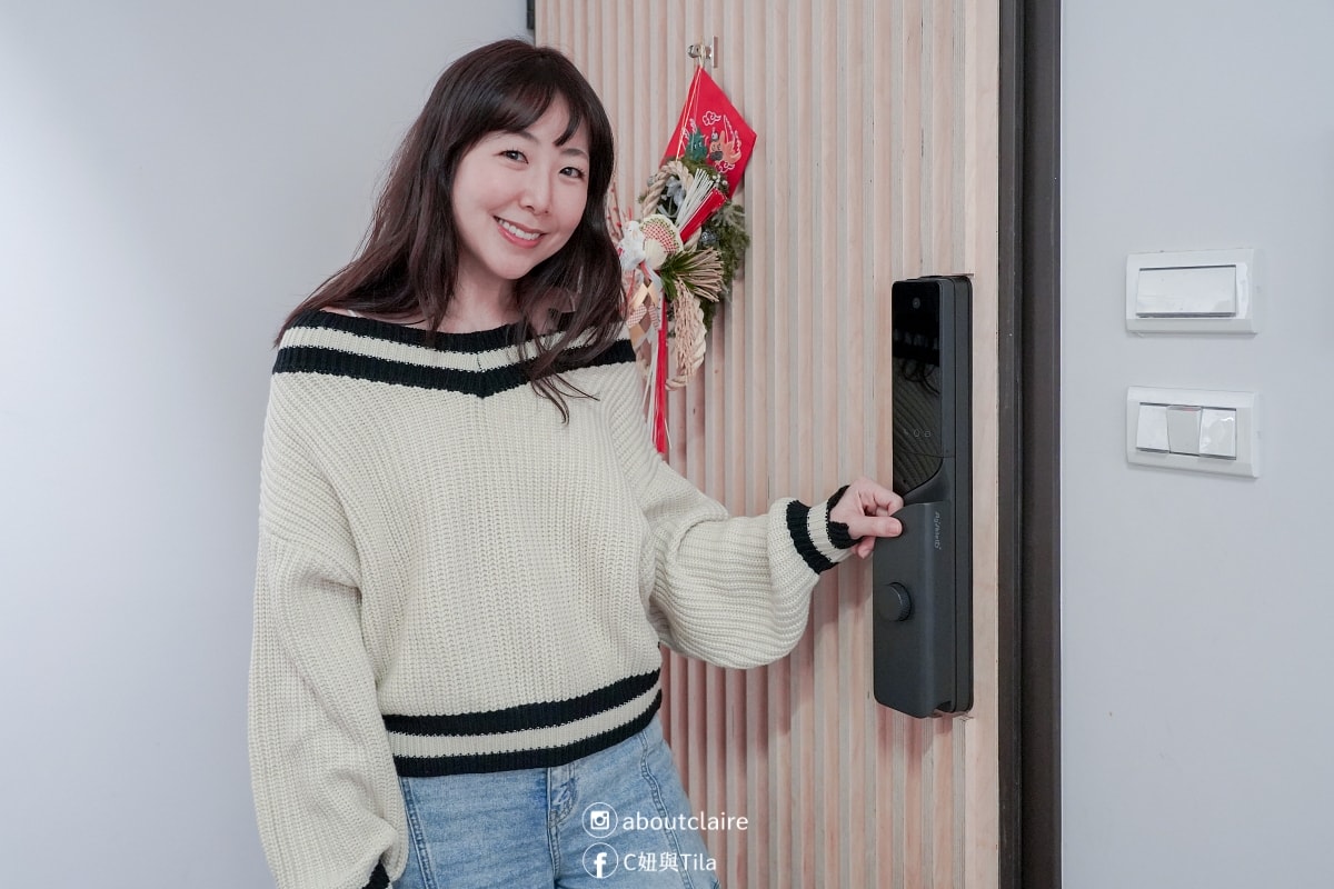 2026 電子鎖推薦｜FIBRE 琺博 FB90 築韻開箱：抱小孩也能秒開門！掌靜脈＋3D人臉辨識，雙螢幕貓眼搭配7合1解鎖