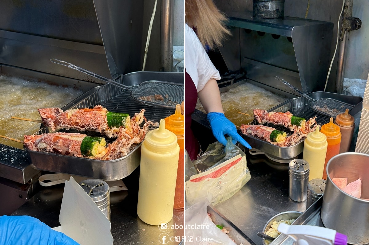 寧夏夜市｜爆漿脆皮魷魚！89攤排隊小吃，外酥脆裡面還包小黃瓜！完全吃不膩