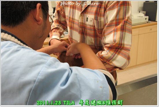 【Tila】2011年度預防針，生化血檢，愛德士四合一檢驗