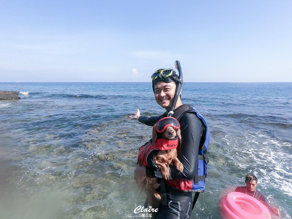 小琉球花瓶岩浮潛！帶狗狗去浮潛與海龜共游初體驗，小海龜浮潛店